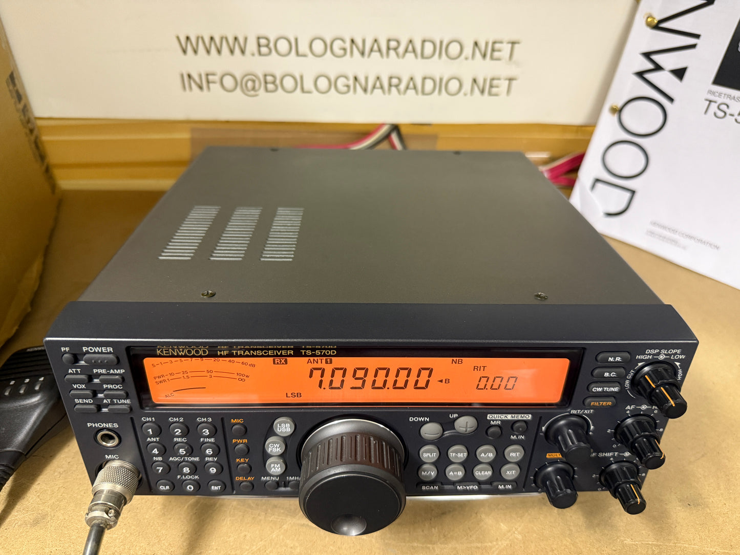 Kenwood TS-570D + filtro ssb 1.8 khz + imballo garanzia 12 mesi
