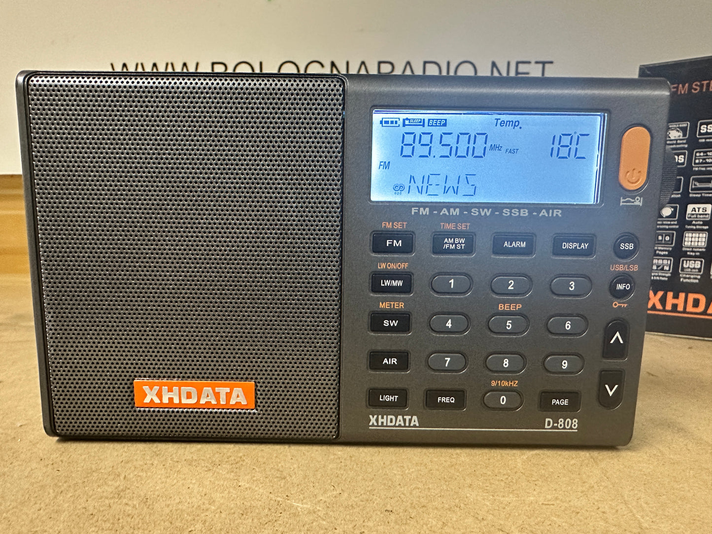 Ricevitore XHDATA D-808 FM stereo/SW/MW/LW SSB RDS Air Band