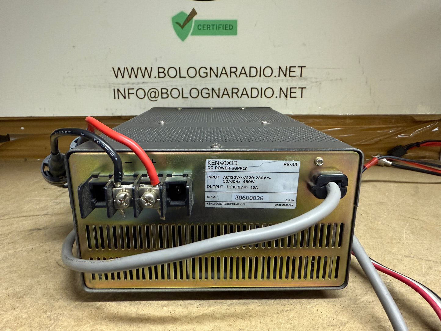 Kenwood ps 33 alimentatore di linea 12 volt 15A.