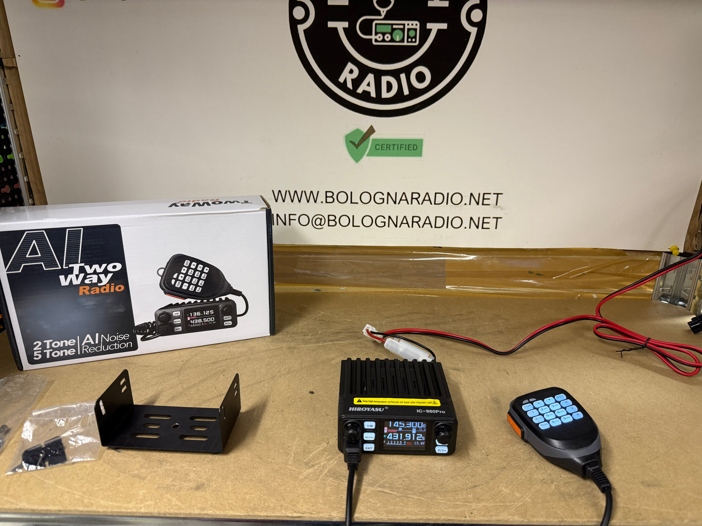 HIROYASU IC-980Pro Ricetrasmettitore UHF VHF Dual Band Dual Watch 25W 200Ch