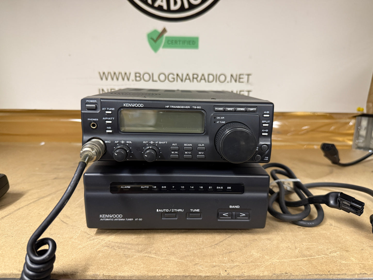 A1 - Kenwood TS 50 + AT 50 + TCXO + Filtro CW + staffa