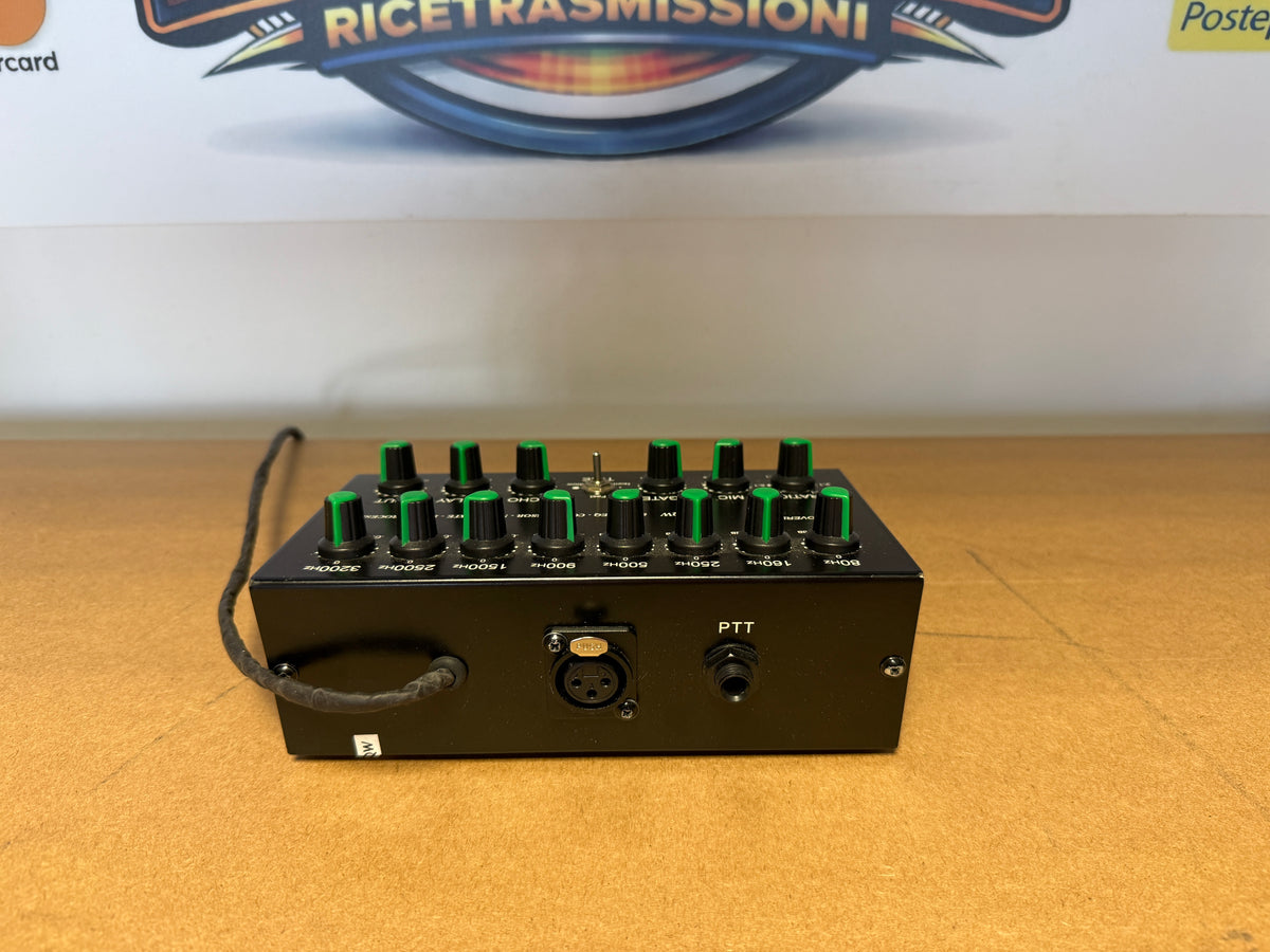 equalizzatore audio a 8 bande con compressore, noise gate e processore di eco