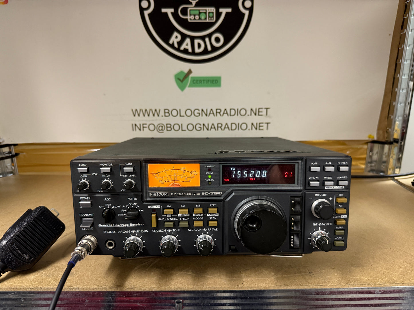 Icom IC 750 + PS35 100watt perfetto 220 volt