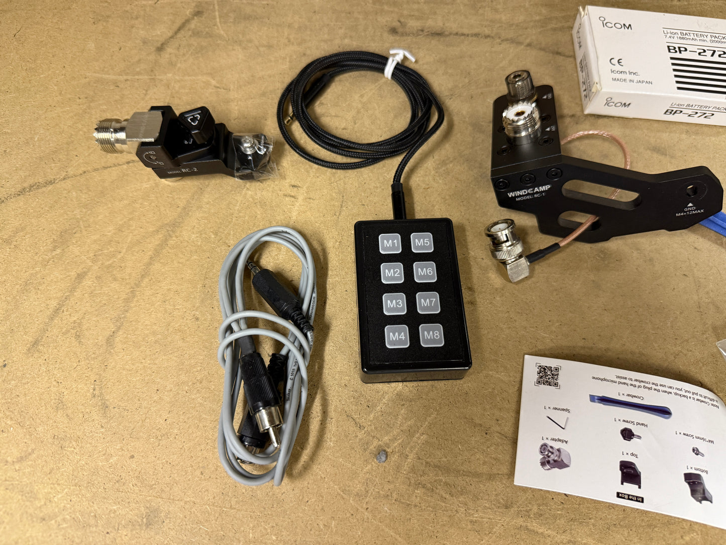 Icom ic 705 Accessori BP272 + Windcamp Rc 1 + Windcamp Rc 2 + Tastiera Memo Cw