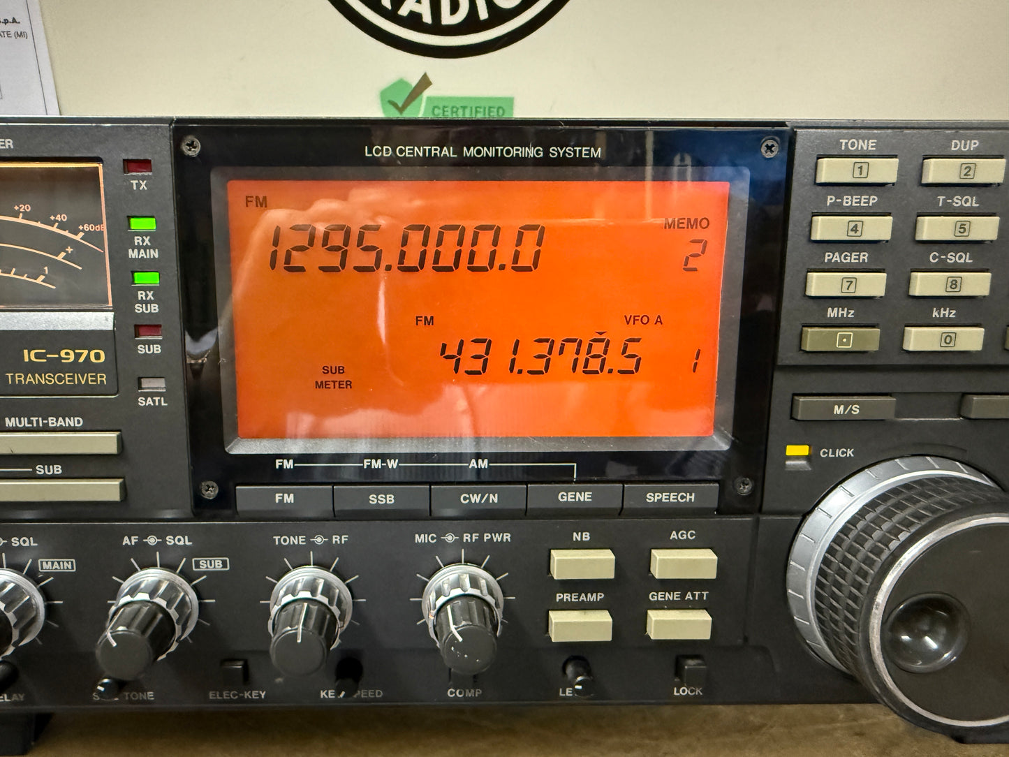 A1 Icom ic 970 + 1.200 Mhz + RX 50/905 Mhz + PS35 Garanzia 12 Mesi