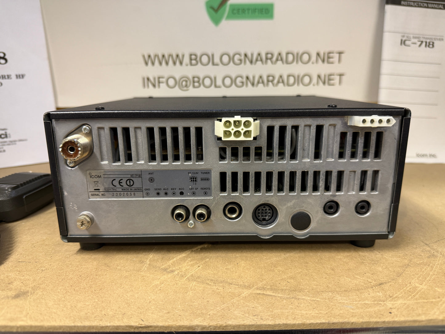 icom IC-718 con DSP espanso in TX 11 metri