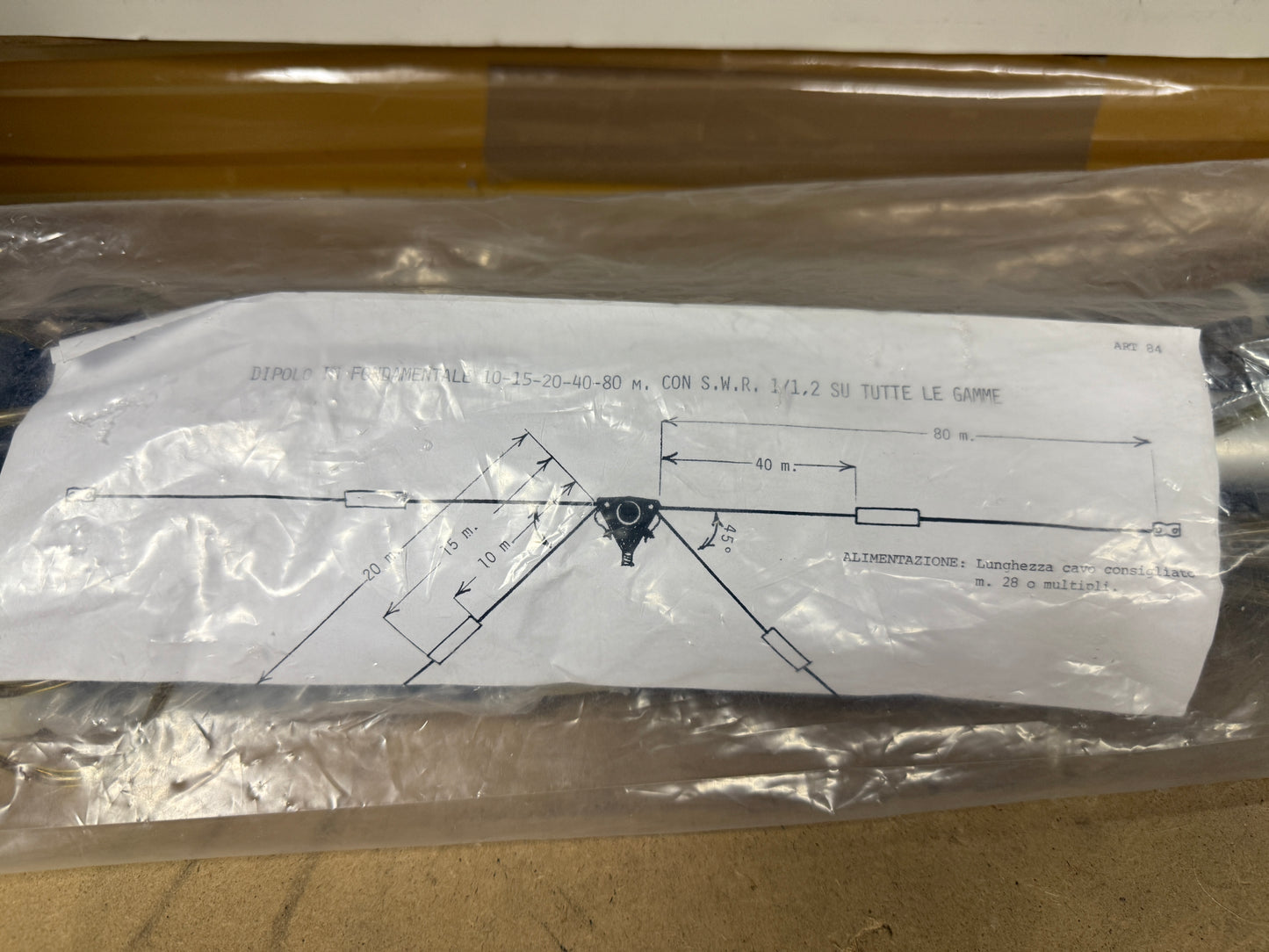 Dipolo eco antenne 10 - 15 - 20 - 40 - 80 m