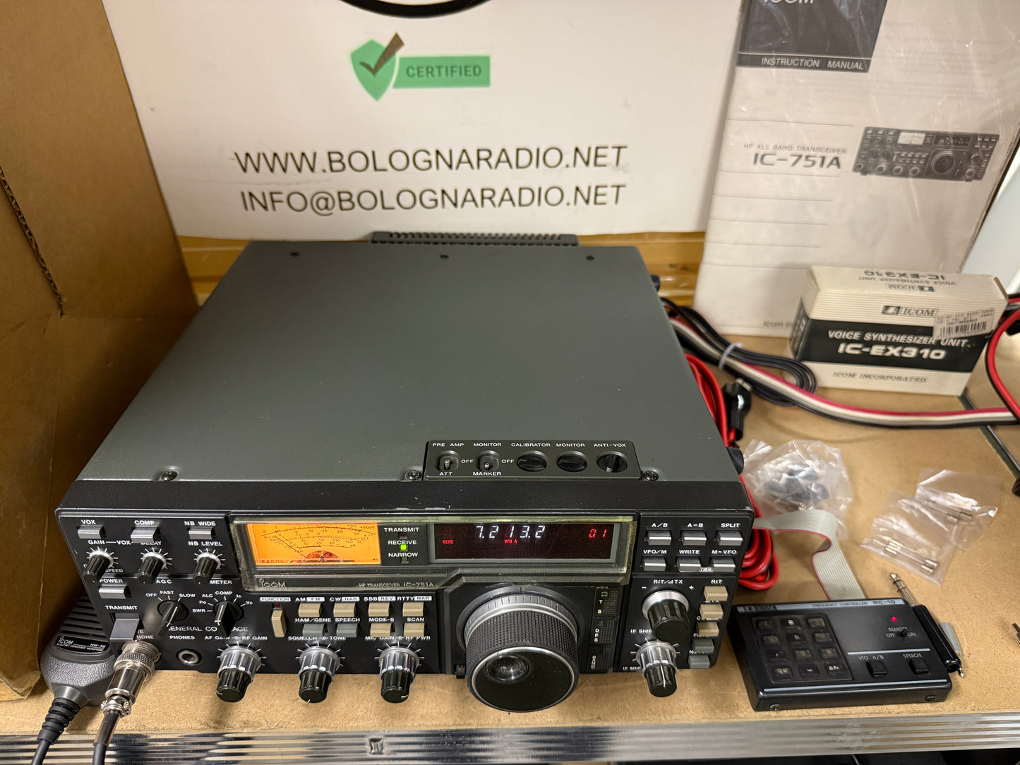 A1 - Icom IC 751 A + ex310 + rc10 + imballo pari al nuovo