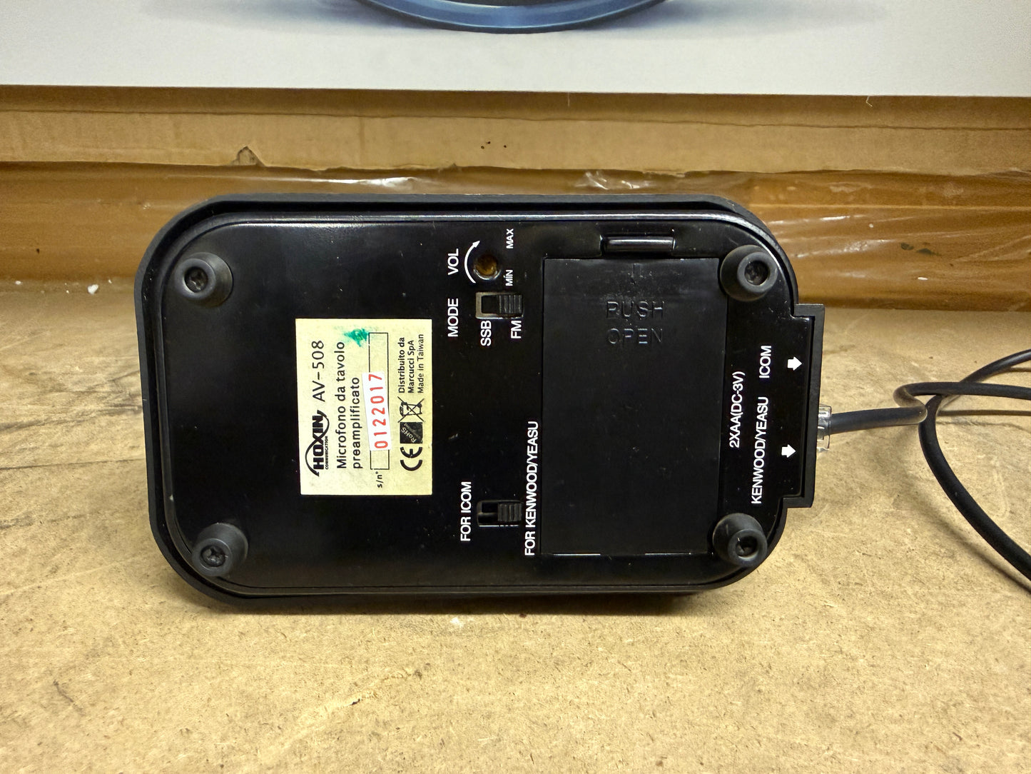 Microfono AV-508 HOXIN Icom Yaesu Kenwood