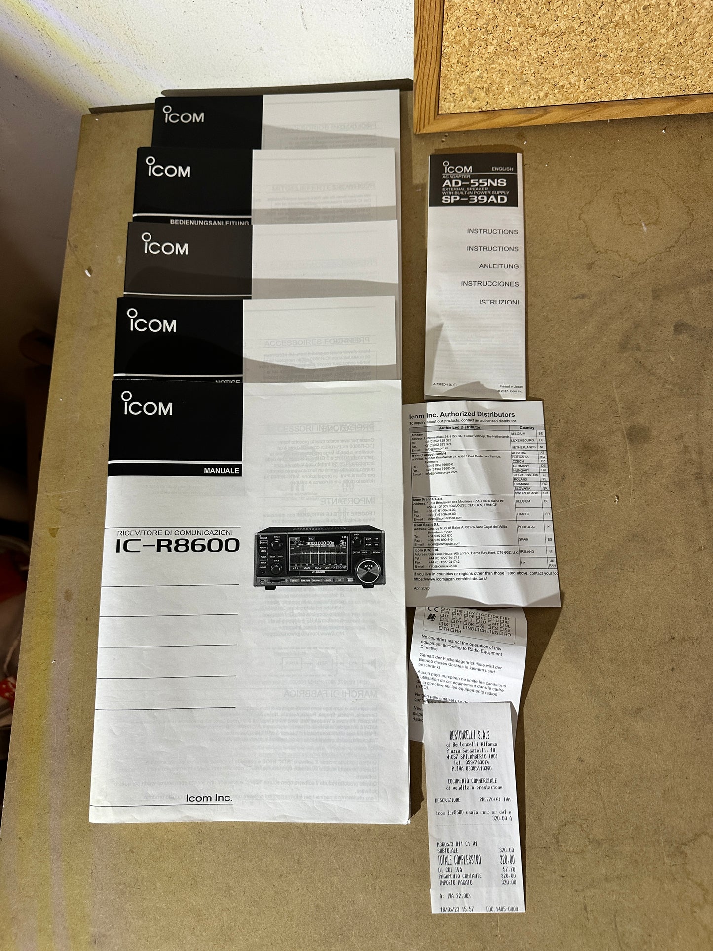Ricevitore Icom ic-r8600 + AD55NS maggio24 pari al nuovo