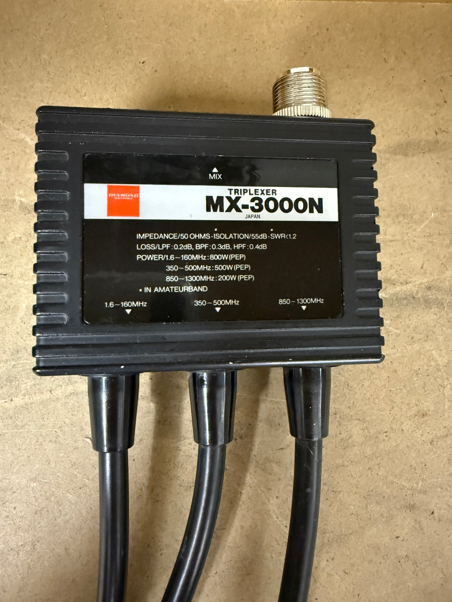 DIAMOND MX 3000 TRIPLEXER 144/430/1200 MHZ