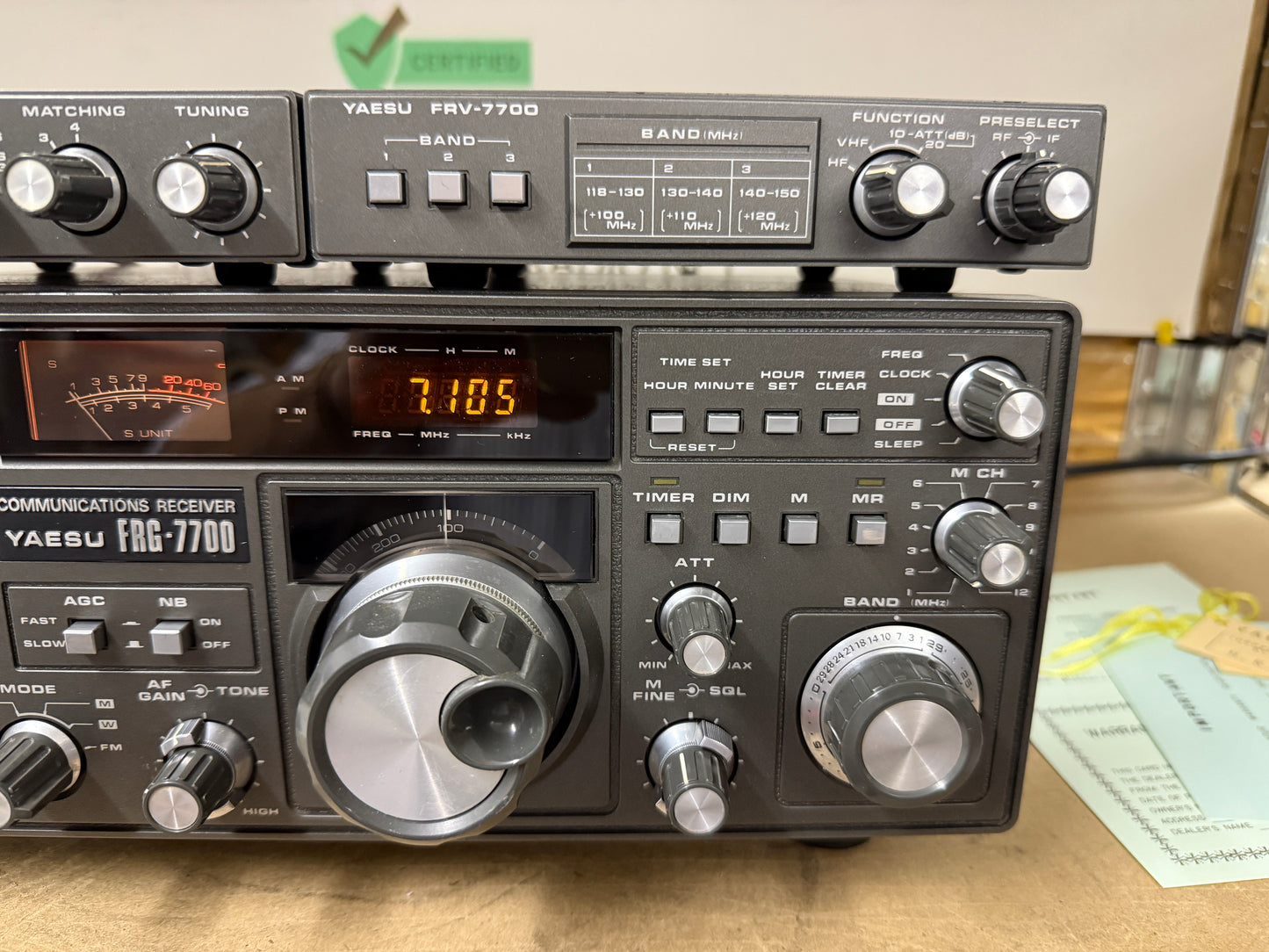 Yaesu frg 7700 + frt 7700 + frv 7700 perfetto