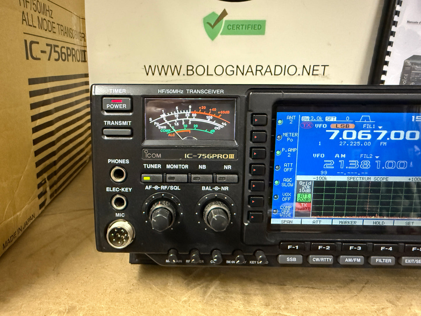 Icom 756 pro 3 imballo perfetta garanzia 12 mesi