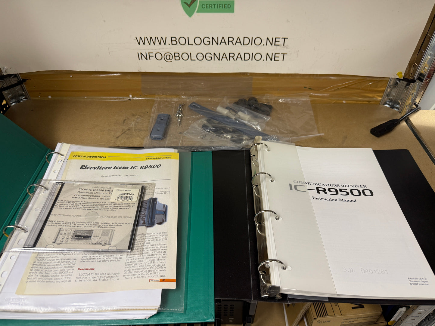 Icom ic r 9500 pari al nuovo full set