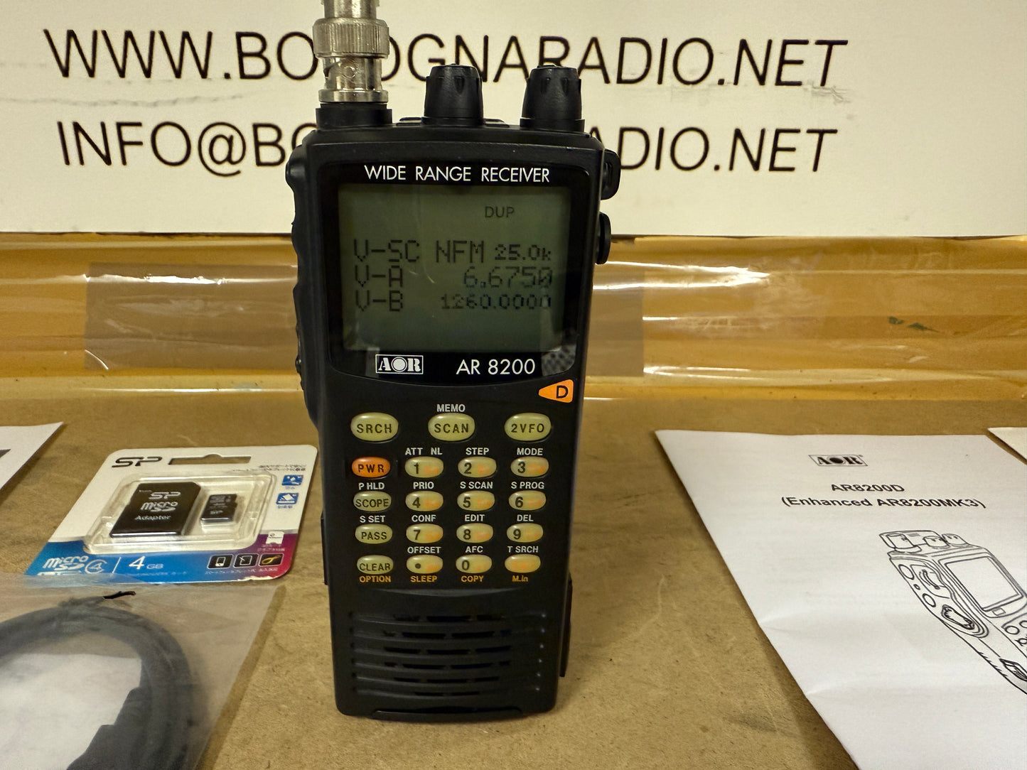 Aor ar 8200D 0.5-3000 MHz CW / LSB / USB / AM / FM / WFM / P25 final edition garanzia 12 mesi
