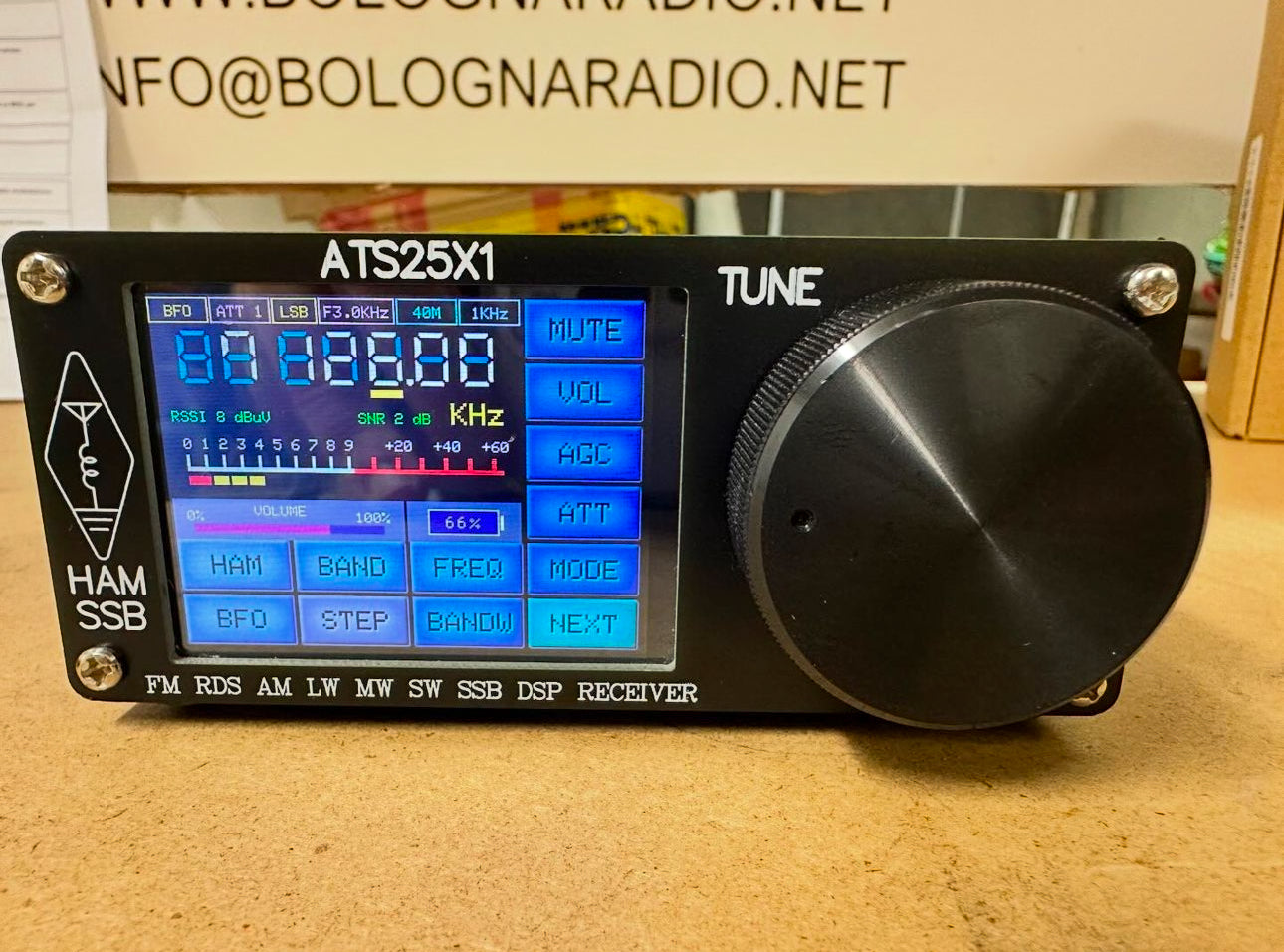 Radio ricevitore ATS25X1 aggiornato con schermo touchscreen da 2,4 pollici