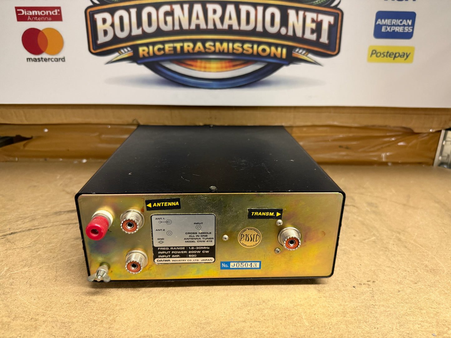 DAIWA CNW-419 ACCORDATORE MANUALE DI ANTENNA PER HF 1.8 - 30 Mhz 200W