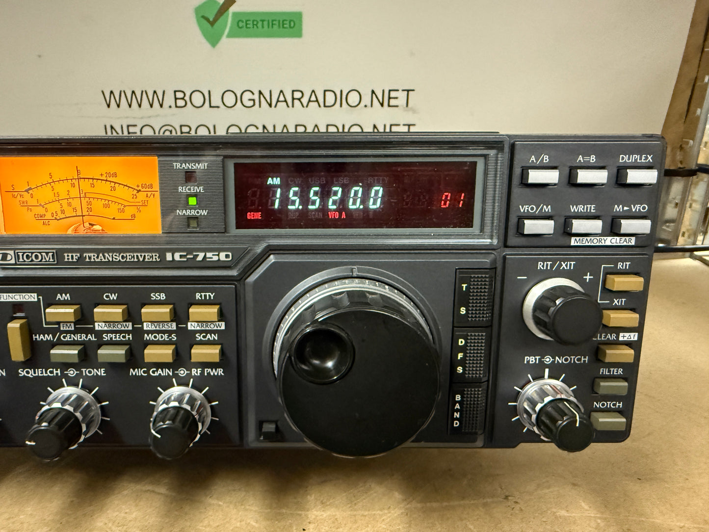 Icom IC 750 + PS35 100watt perfetto 220 volt