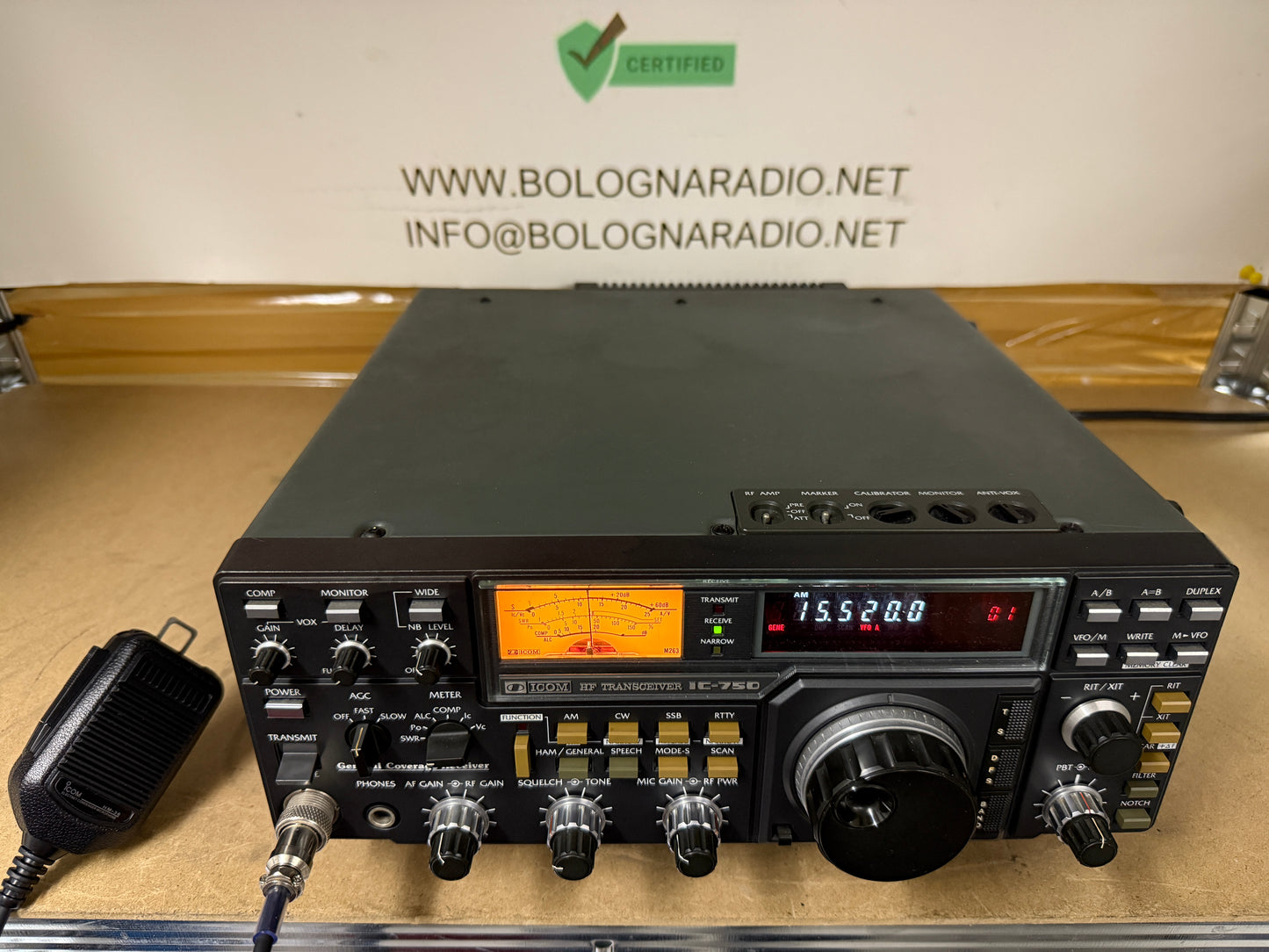 Icom IC 750 + PS35 100watt perfetto 220 volt