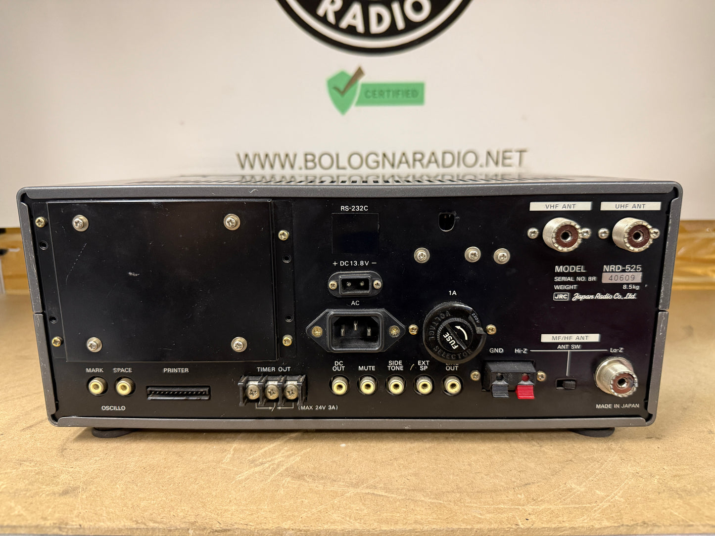 JRC 525 + modulo VHF UHF + banda aerea + filtri