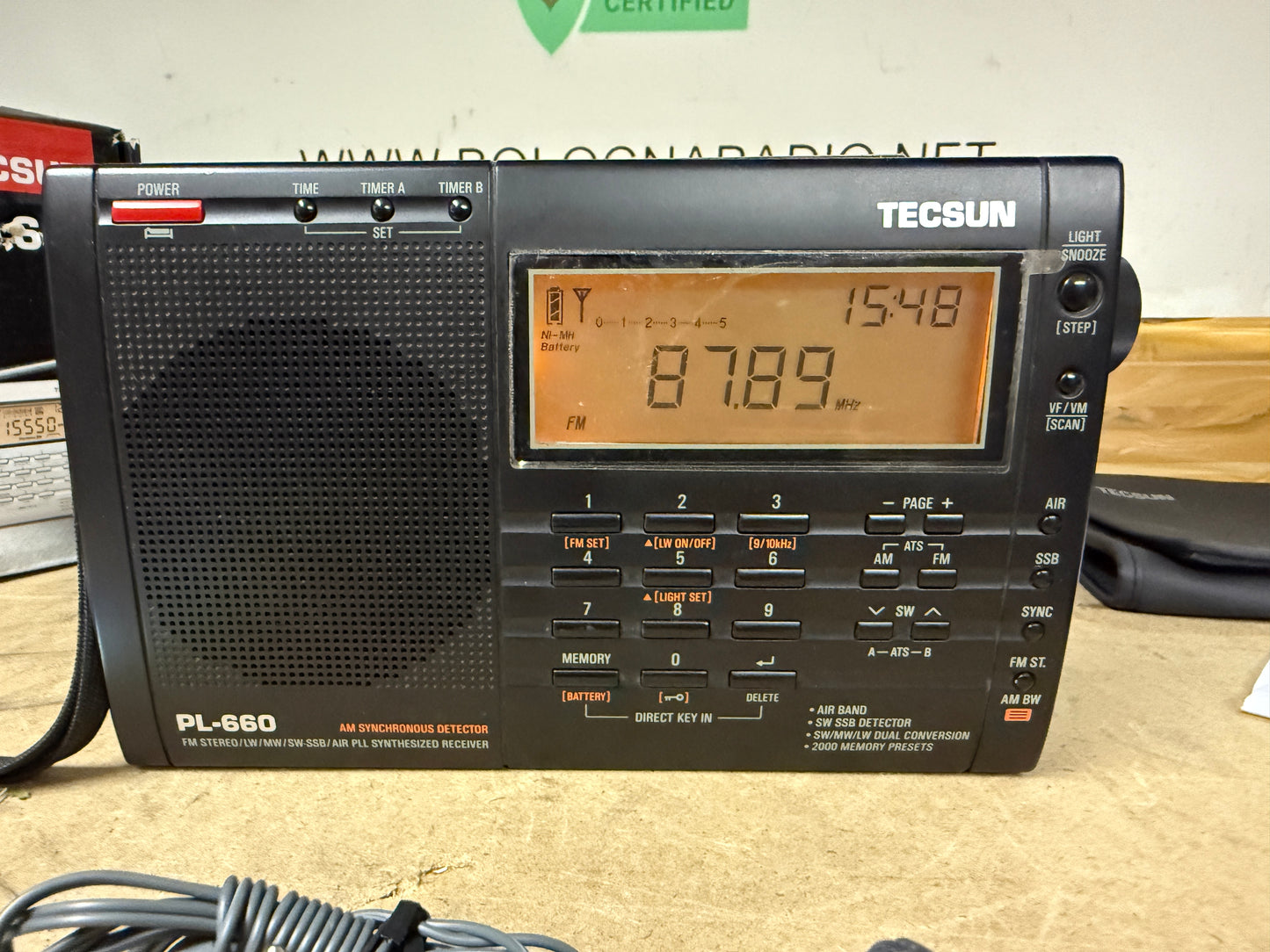 Tecsun PL 660 pari al nuovo 1,7-30 MHz+ VHF AIR BAND Garanzia 12 Mesi