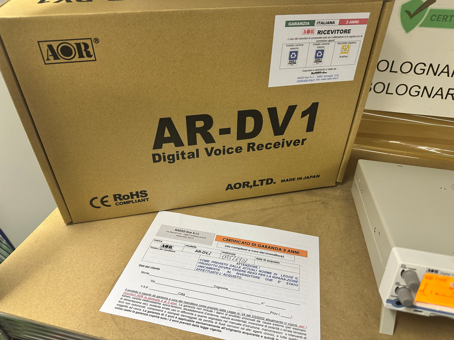 02 Aor DV1 nuovo garanzia 36 mesi