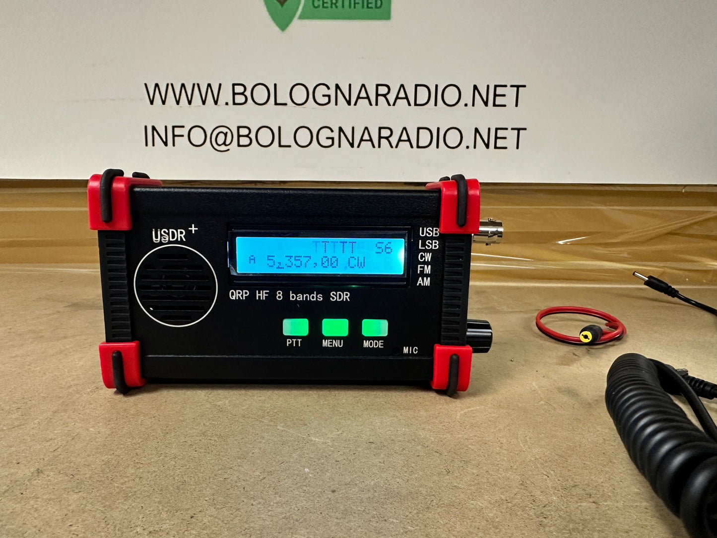 Ricetrasmettitore portatile USDX USDR HF QRP SDR SSB/CW 8 bande 5 W DSP SDR