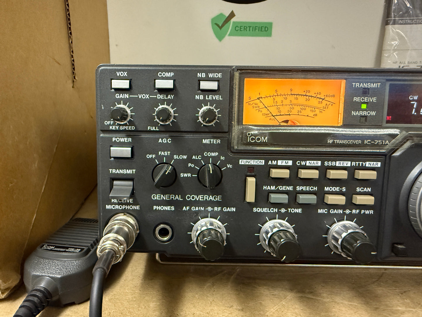 A1 - Icom IC 751 A + ex310 + rc10 + imballo pari al nuovo