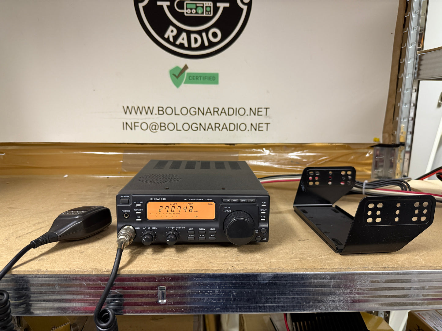 A1 - Kenwood TS 50 + AT 50 + TCXO + Filtro CW + staffa