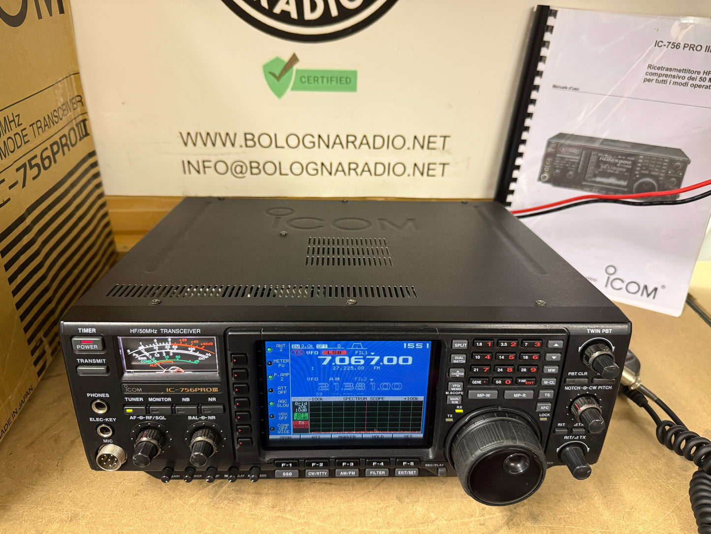 Icom 756 pro 3 imballo perfetta garanzia 12 mesi