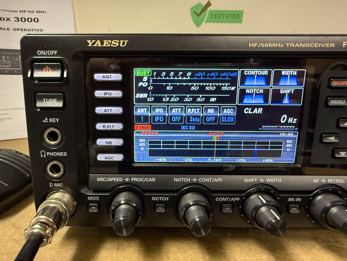 A1 Yaesu FTDX 3000 + DVS6 pari al nuovo Garanzia 12 Mesi e imballo