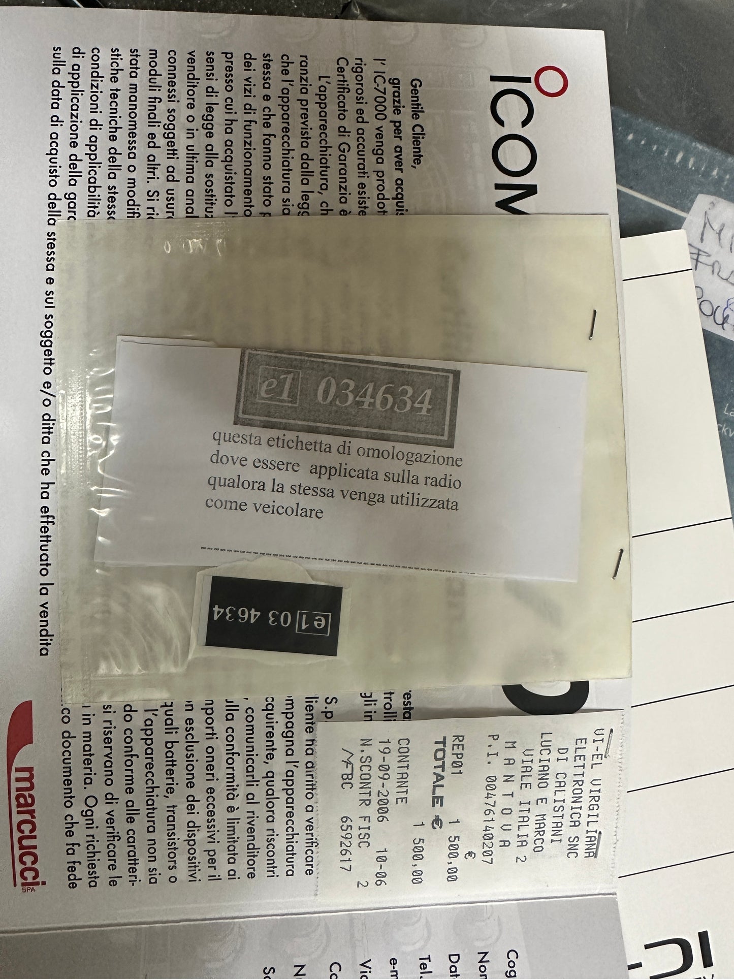 Icom ic 7000AT full set perfetta unicoproprietario