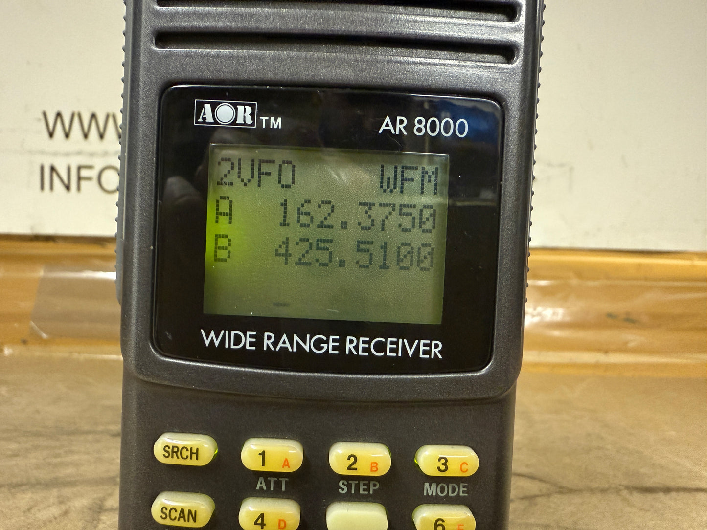 Ricevitore aor AR 8000  Ricevitore scanner 0,5 a 1900 MHz