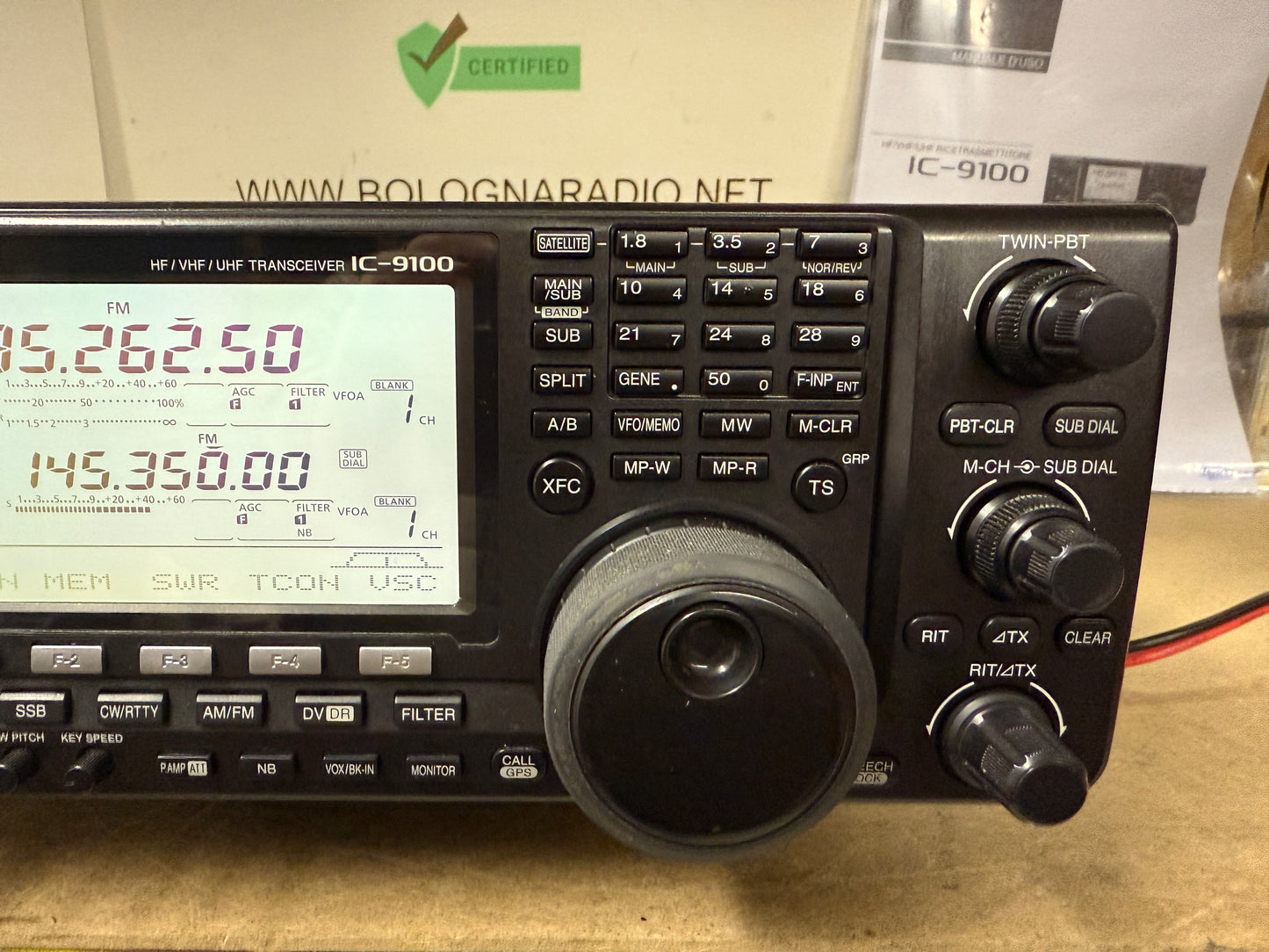 Icom IC 9100 + 1200 Mhz + Dstar Full Set Garanzia 12 Mesi