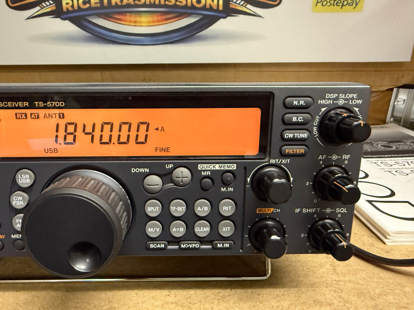 Kenwood TS 570D pari al nuovo + imballo + filtro CW
