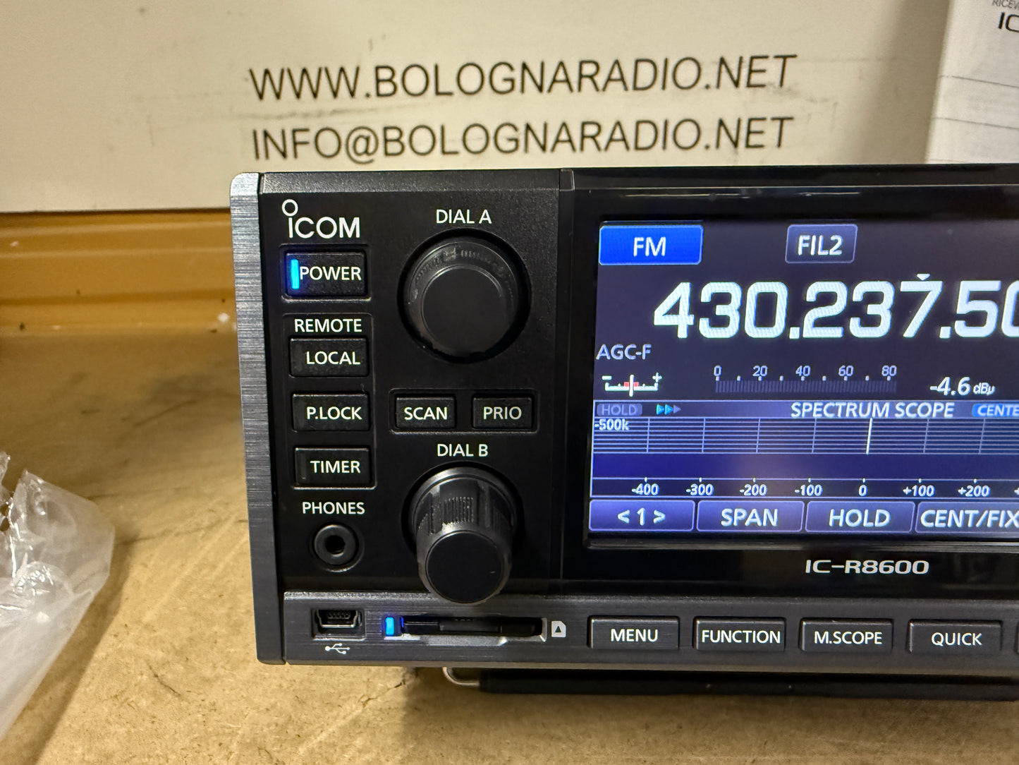 Icom ic r 8600 pari al nuovo Garanzia Ufficiale fino al 2029