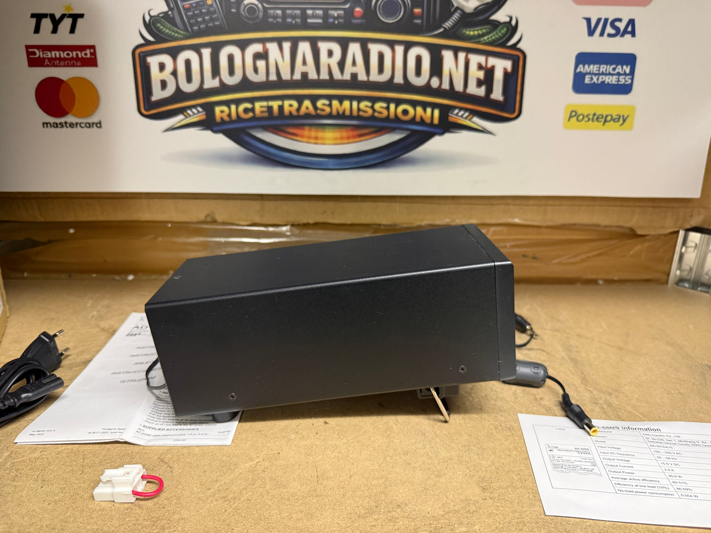 Icom SP-39AD Altoparlante esterno nero cablato rettangolare ingresso AUX