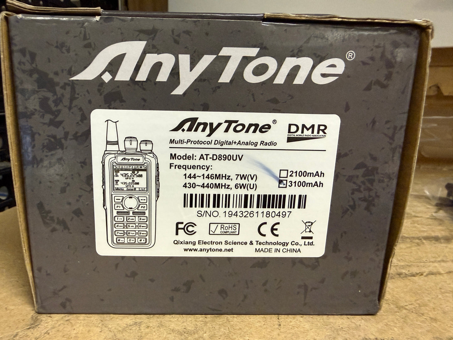ANYTONE AT-D-890-UV Ricetrasmettitore Portatile DMR pari al nuovo