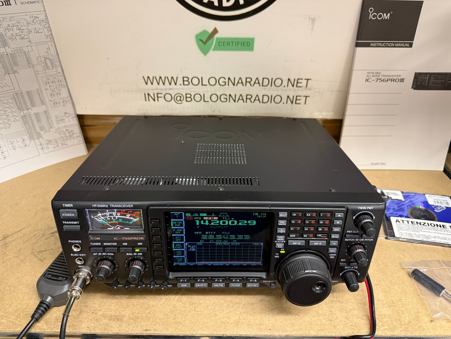 A-1 Icom IC 756 pro3 pari al nuovo Mosfet full set espansa Garanzia 12 Mesi