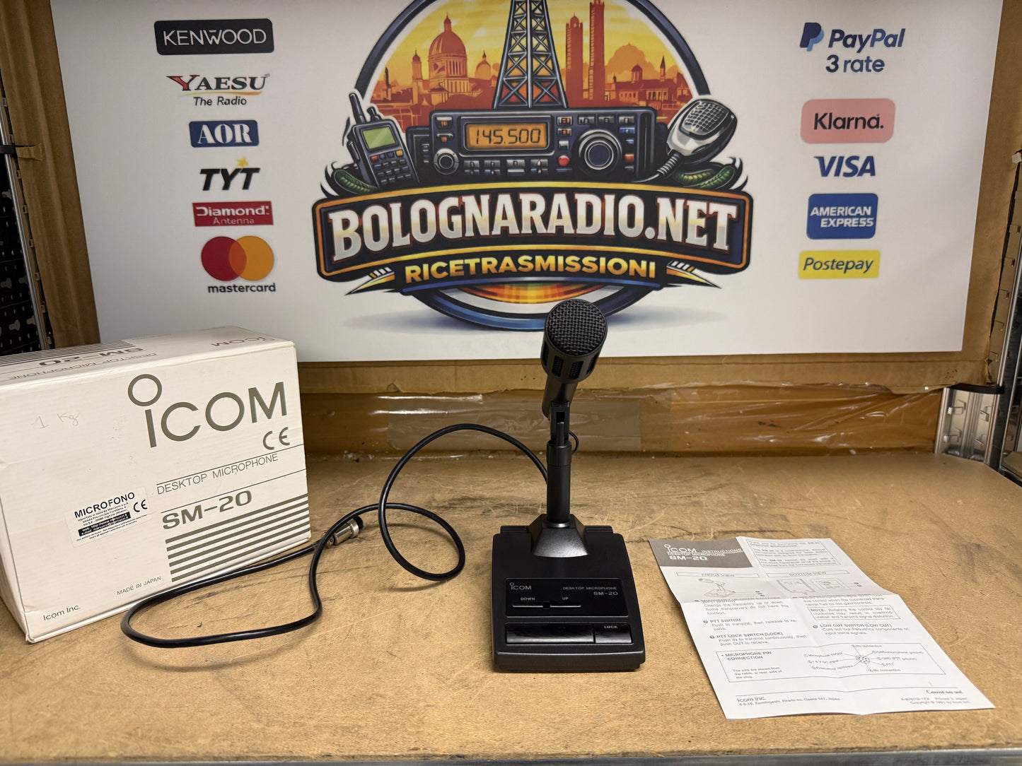 Icom SM 20 pari al nuovo full set