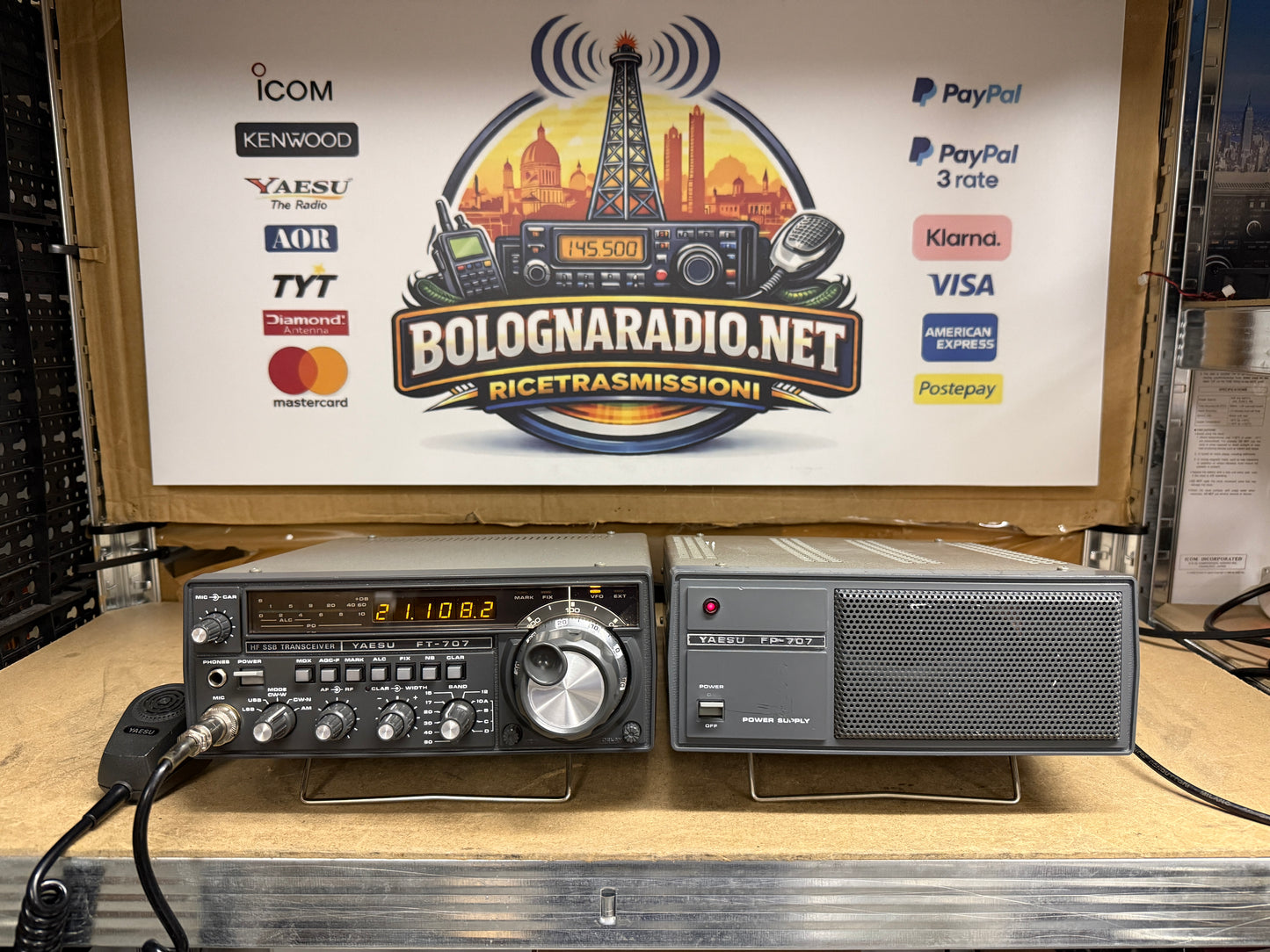 Yaesu FT 707 + FP 707 perfetto imballo Garanzia 12 Mesi