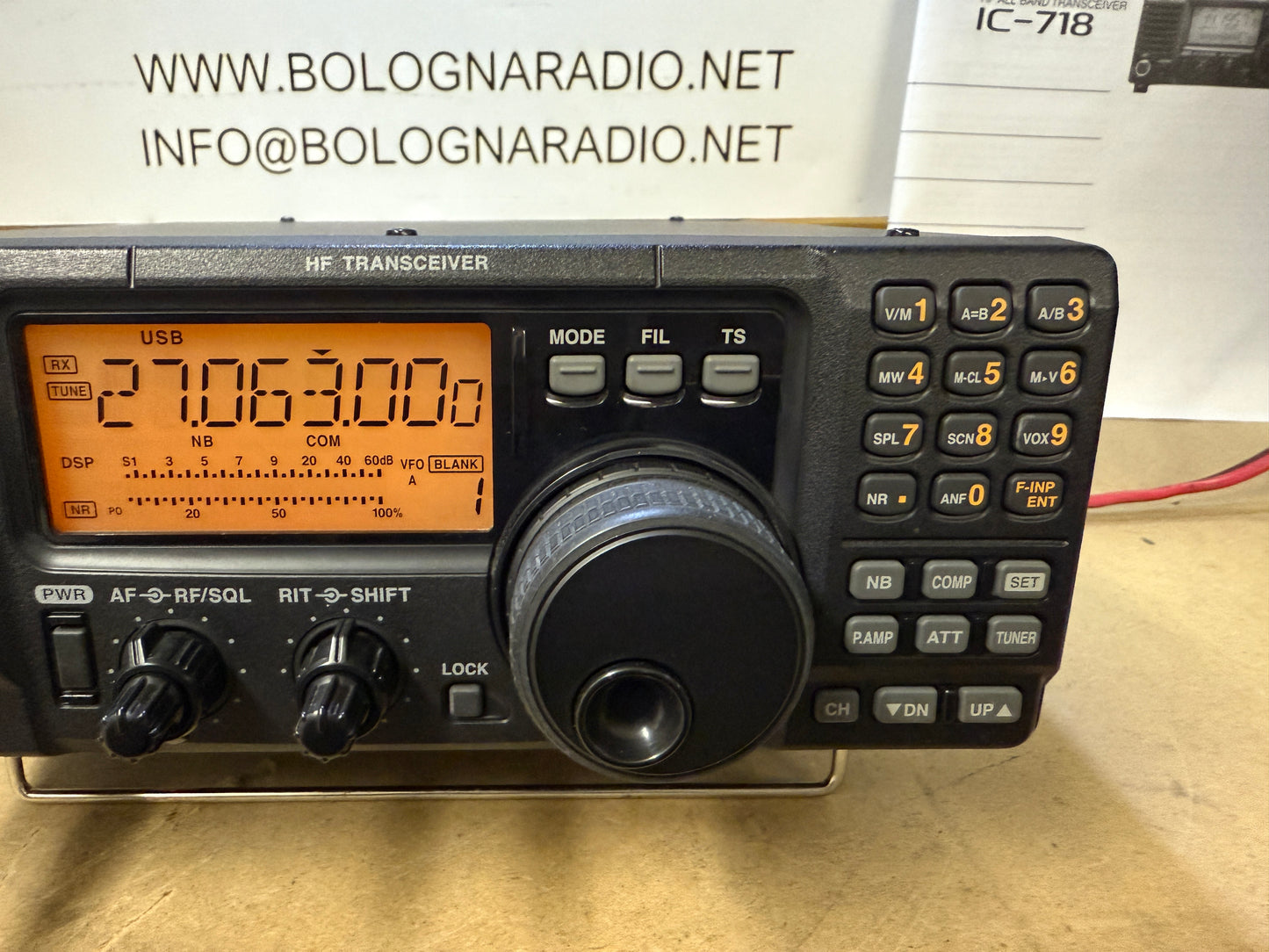 icom IC-718 con DSP espanso in TX 11 metri