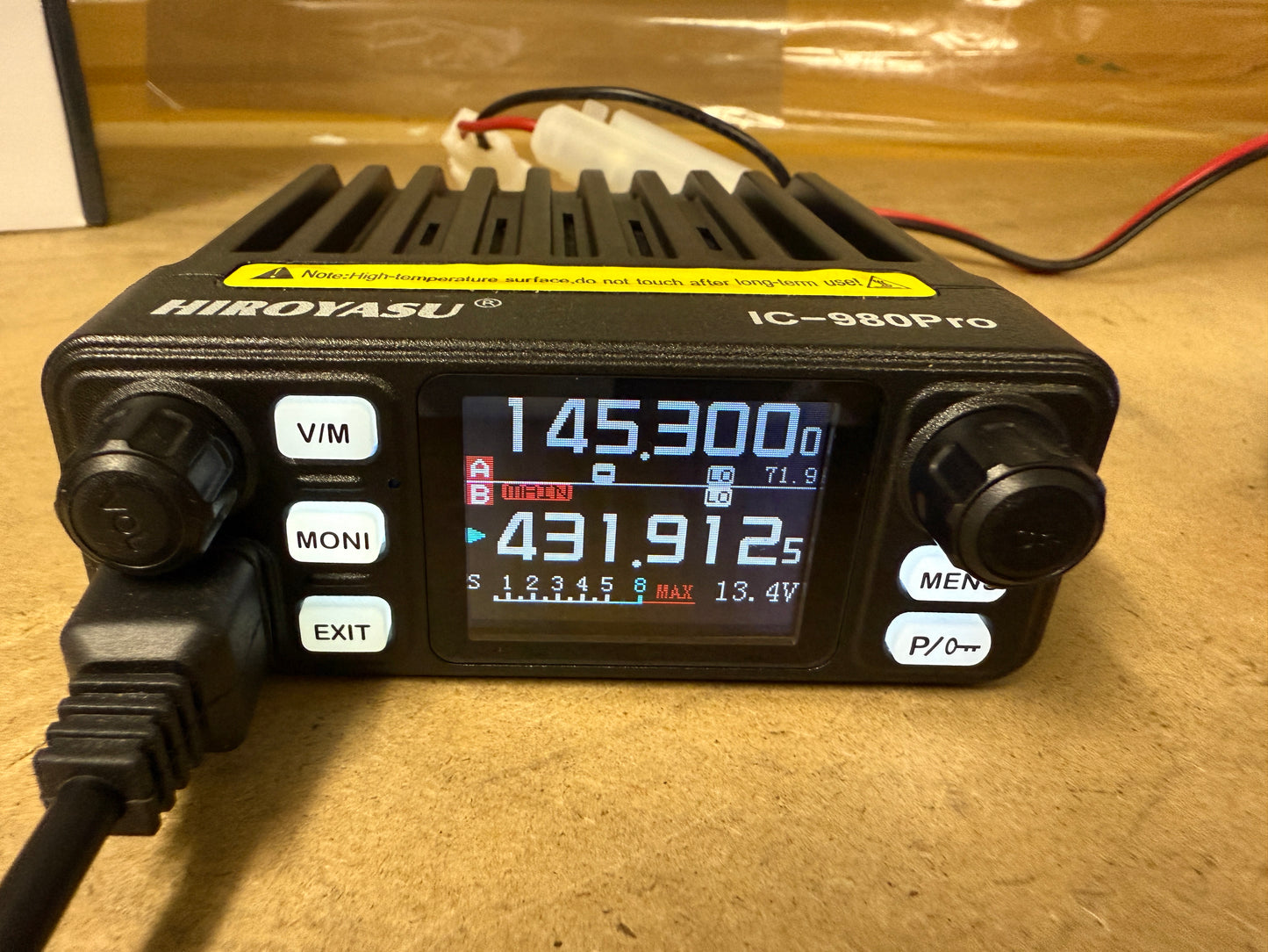HIROYASU IC-980Pro Ricetrasmettitore UHF VHF Dual Band Dual Watch 25W 200Ch