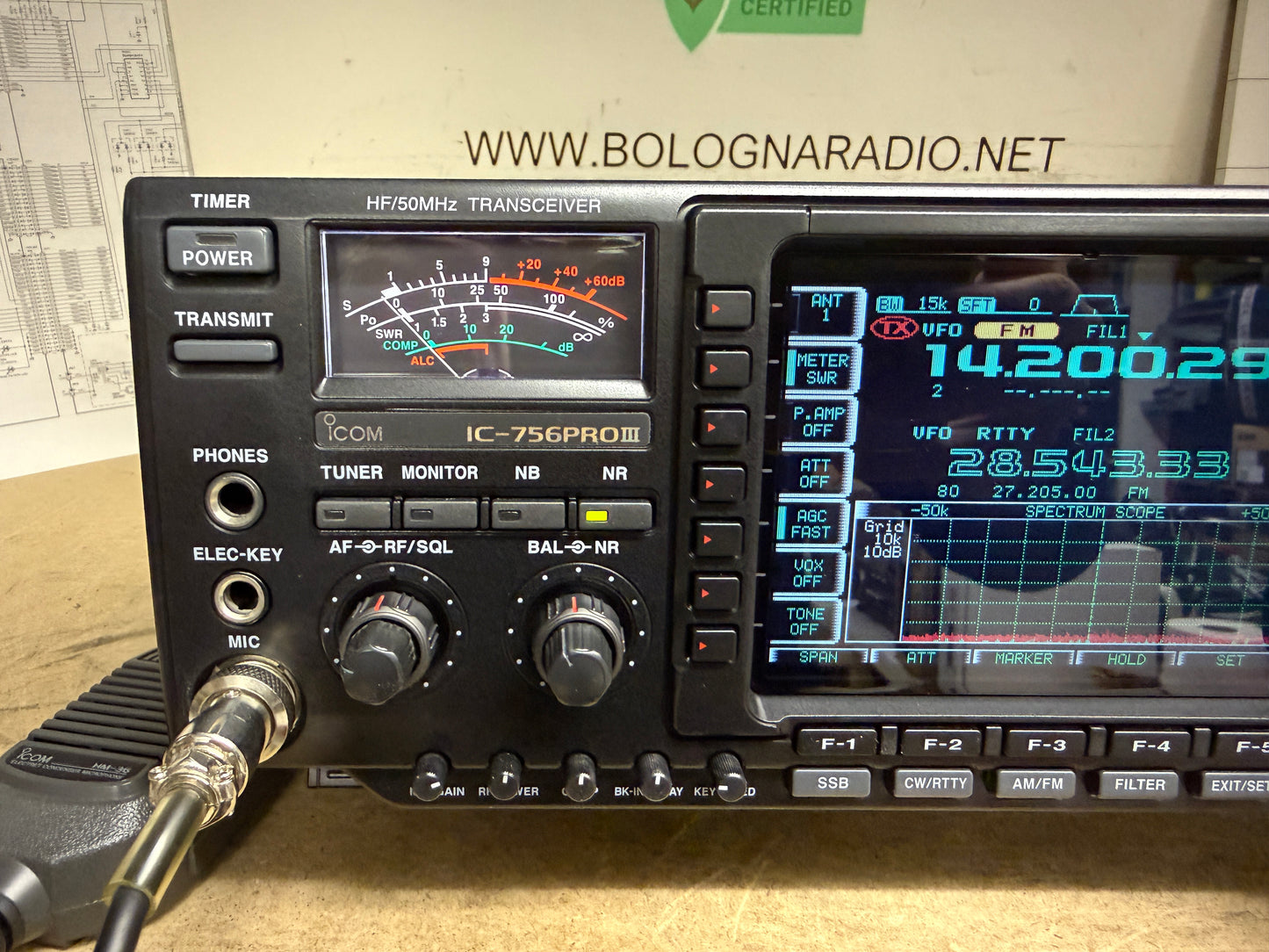 A-1 Icom IC 756 pro3 pari al nuovo Mosfet full set espansa Garanzia 12 Mesi