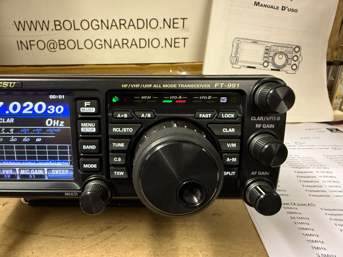 Yaesu FT 991 parti al nuovo full set
