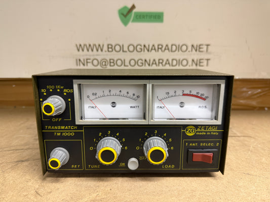 ZETAGI TM-1000 Rosmetro Wattmetro Accordatore e Deviatore di Antenna 26-30 MHz