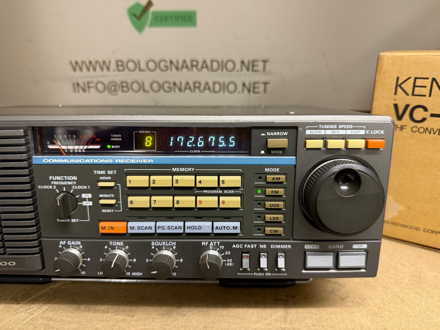 A-1 Kenwood R 2000 + modulo VHF + imballi originali revisionata  perfetta Garanzia 12 mesi