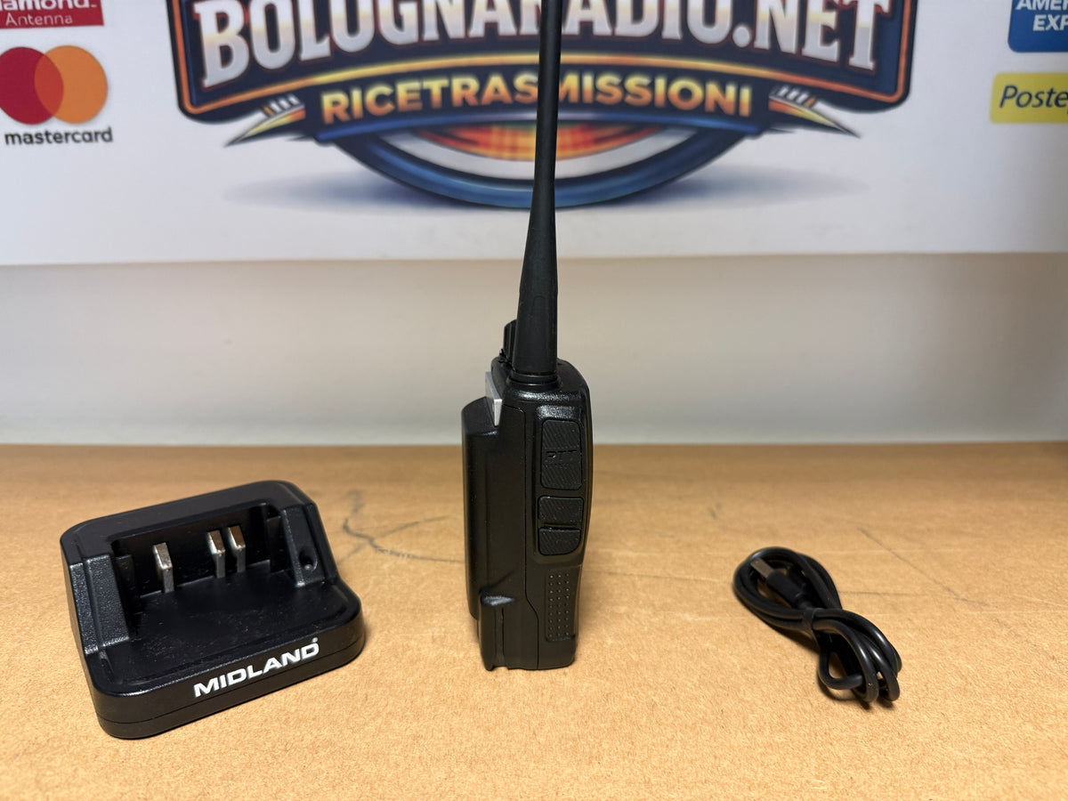 Midland D10 PMR446-DMR446 pari al nuovo full set Garanzia 12 Mesi