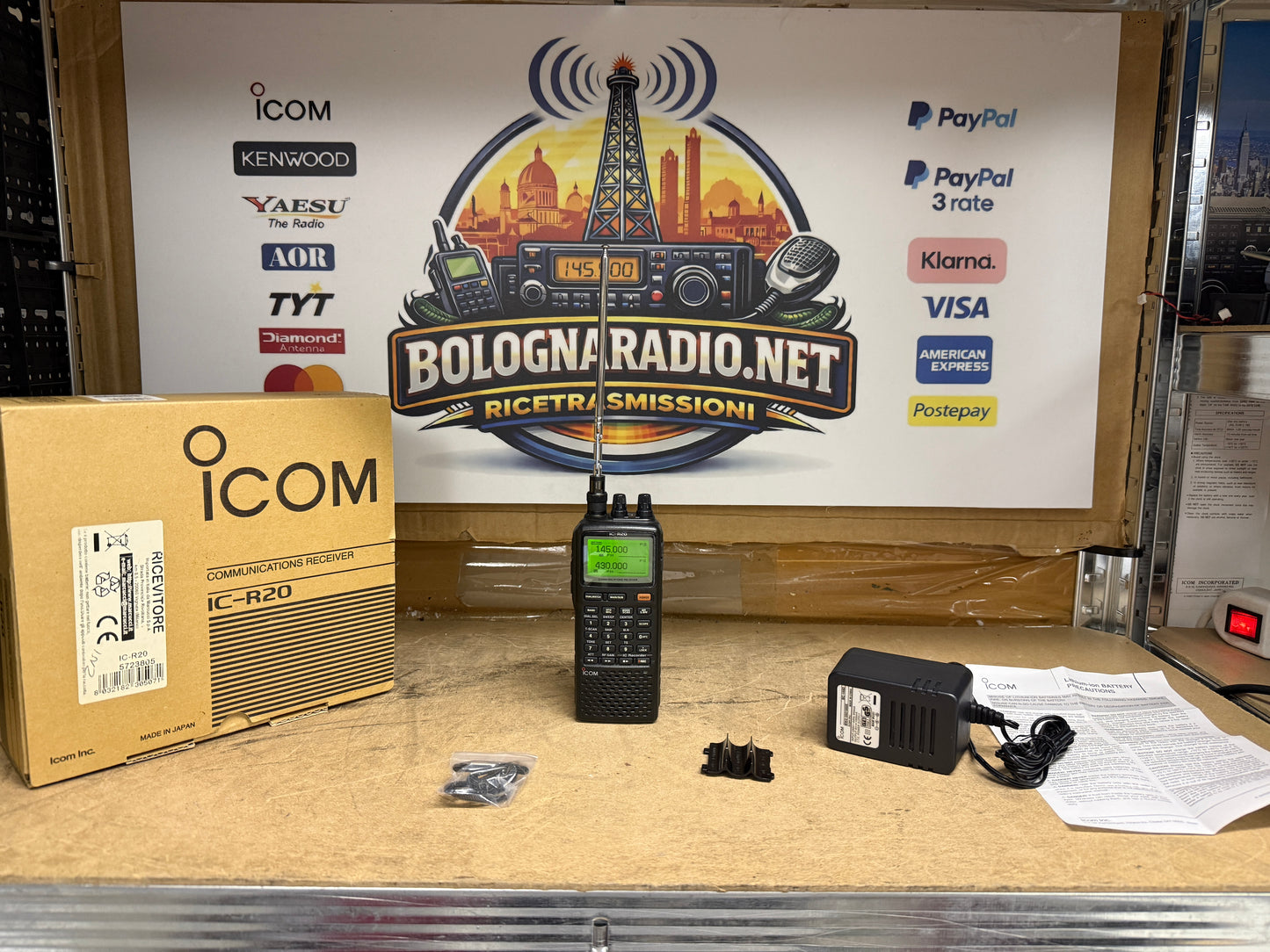 Icom IC R20 pari al nuovo full set Garanzia 12 Mesi