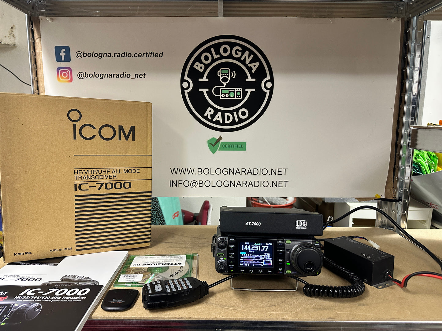 Icom ic 7000AT full set perfetta unicoproprietario